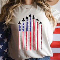 Red White Blue Air Force F35 Shirt, Aviation Gift For Pilot, American Flag, Memorial Day Shirt, Independence Day, Patriotic Shirt, Air Force Shirt