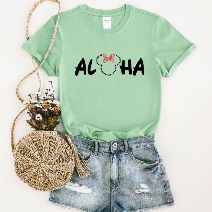 Aloha Disney Shirt, Hawaiian Disneyworld Shirt, Disney Vacation Shirt, Aloha Shirt, Family Matching Disney Top