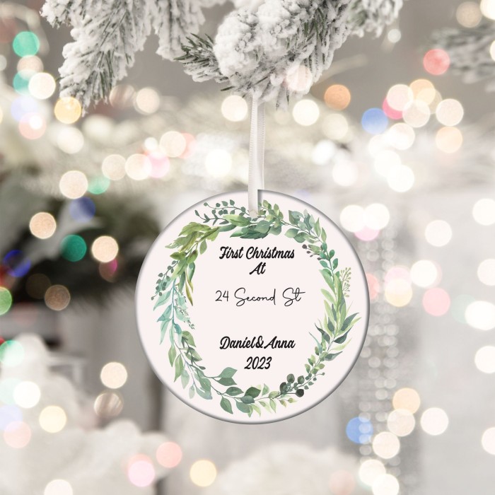 First Christmas at ... ornament, Personalized Family Christmas Ornament with Names, Cute First Family Christmas Ornament