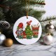 Caffeine and Gnomies Ornament, Festive Gnomies Latte Gathering, Santa's Little Helpers ,Gnomies Christmas Ornament,Festive Coffee Cup Graphic