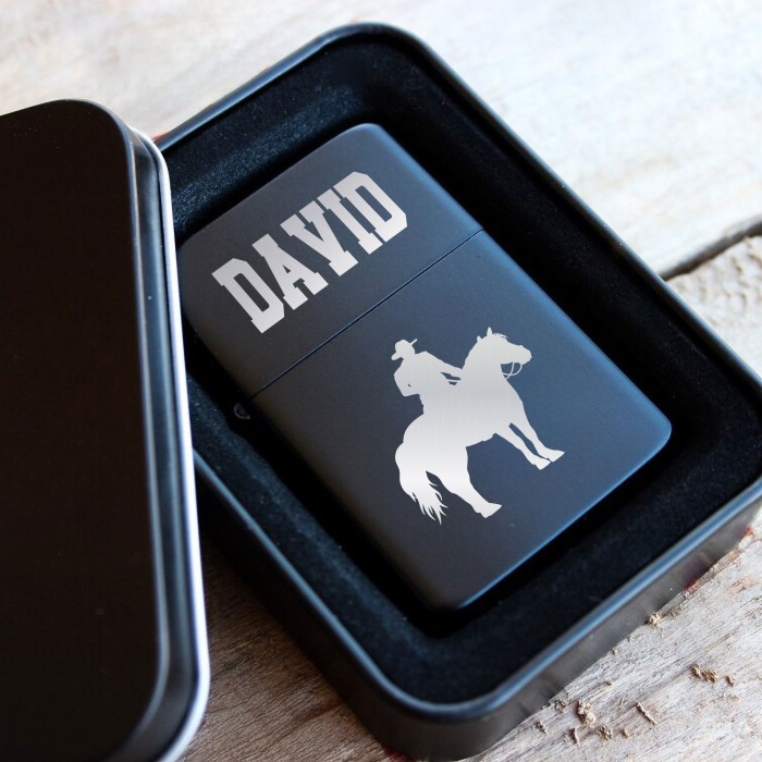 Custom Name Cowboy Themed Lighter Design, List of Customize American Cowboy Themed Lighter Design, Unique Cowboy Lighter for Men and Women