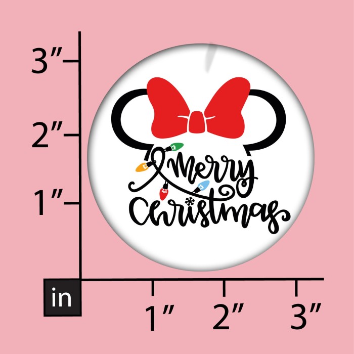 Minnie Mouse Merry Christmas Ornaments, Merry Christmas Minnie Style, Merry Christmas Ornaments, Disney Christmas Decor, Disney Christmas