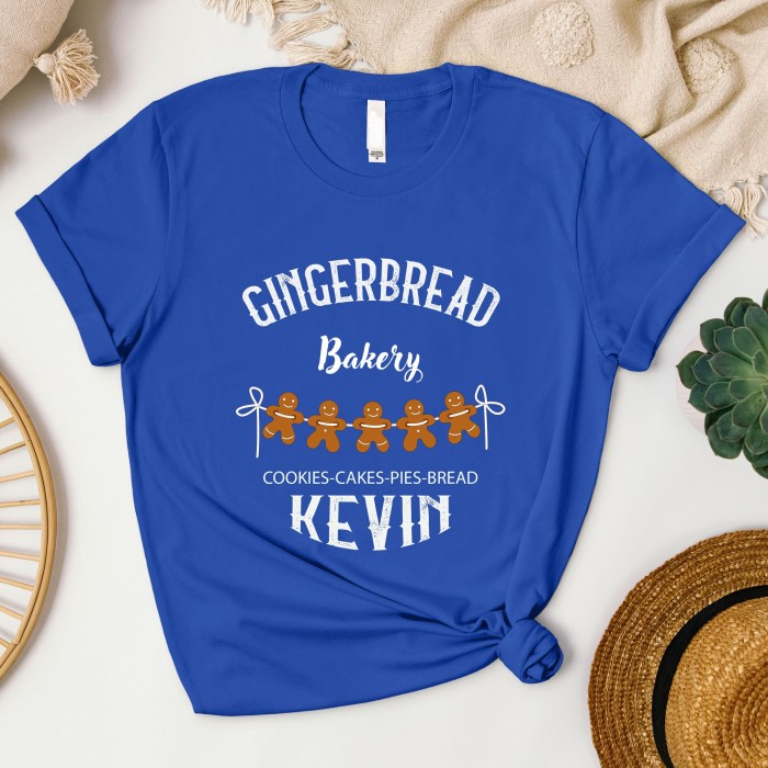 Custom Name Gingerbread Bakery Shirt, Personalized Gingerbread Cookie Shirt, Gingerbread Man Shirt, Funny Christmas Shirt